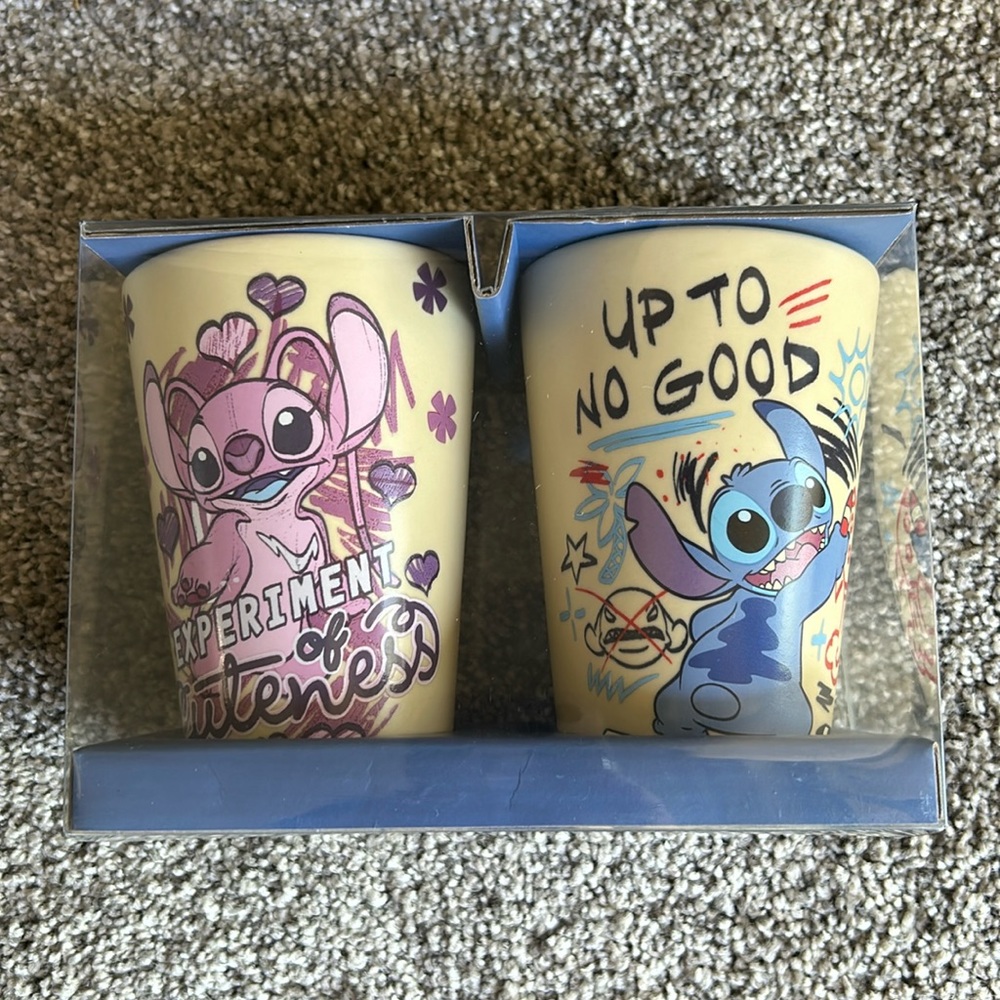 Disneys Aulani Stitch and Angel Cup Set